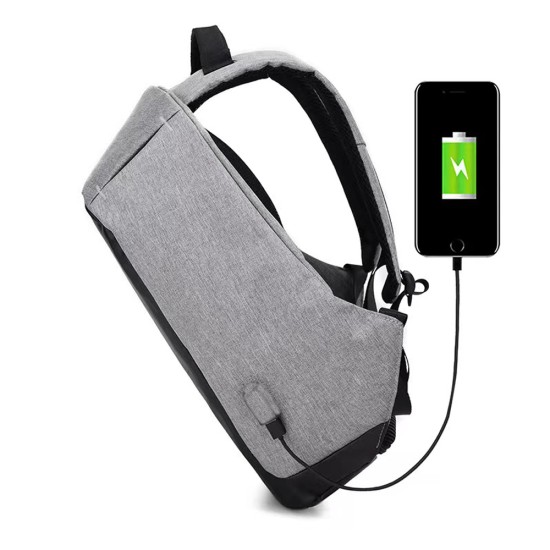Laptop backpack | No brand BP-01 | 15.6" | Γκρί