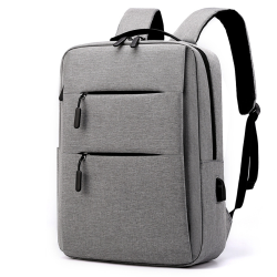 Laptop backpack No brand BP-03, 15.6", Γκρί - 45289