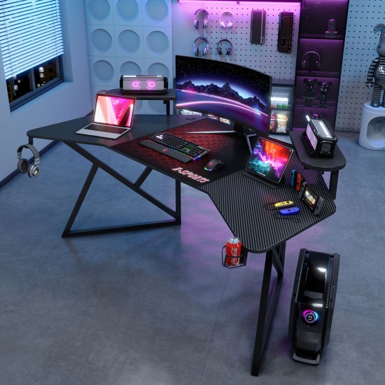 Gaming desk No brand D2204, 5 in 1, Black