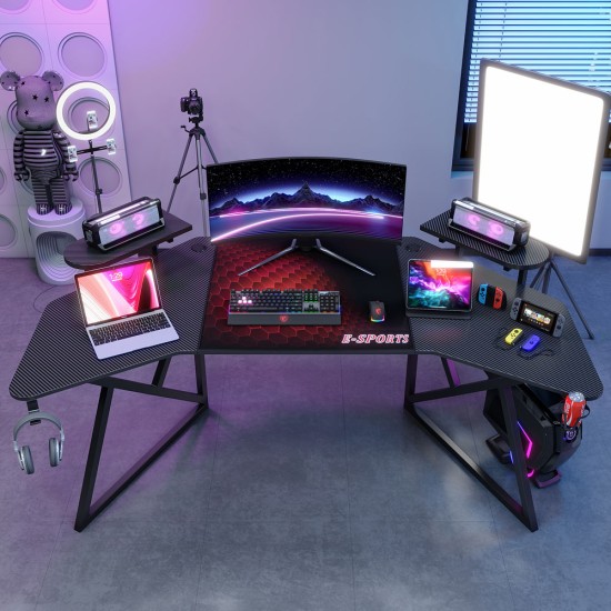 Gaming desk No brand D2204, 5 in 1, Black