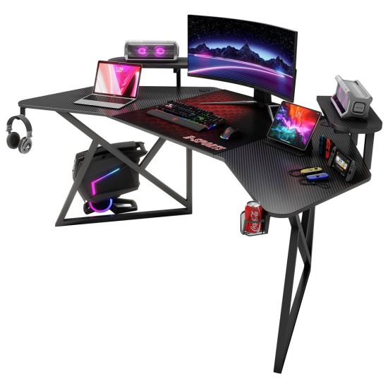 Gaming desk No brand D2204, 5 in 1, Black