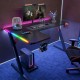 Gaming desk No brand P201, 4 in 1, RGB, Black