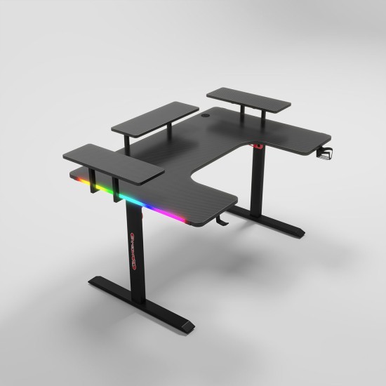 Gaming desk No brand P203, 5 in 1, RGB, Black