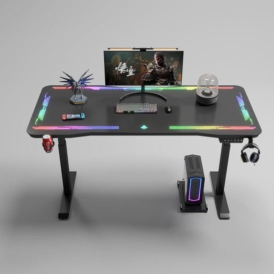 Gaming desk No brand Y109, 4 in 1, RGB, Black