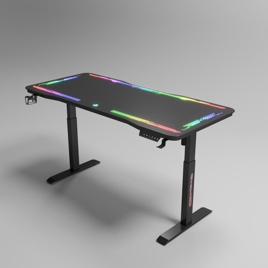 Gaming desk No brand Y109, 4 in 1, RGB, Black