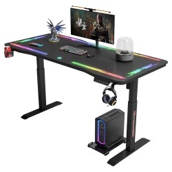 Gaming desk No brand Y109, 4 in 1, RGB, Black