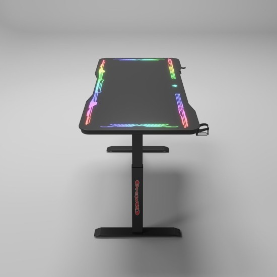 Gaming desk No brand Y109, 4 in 1, RGB, Black